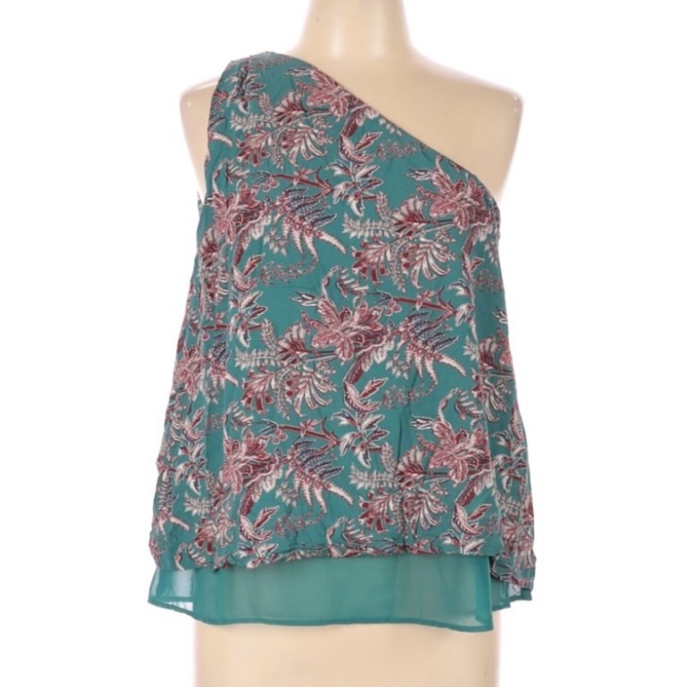 Loft One Shoulder Blouse (NWOT) Sz M